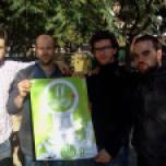 Suport del grup Rumb al Bar de la Vila de Gràcia amb els Bastoners Solidaris